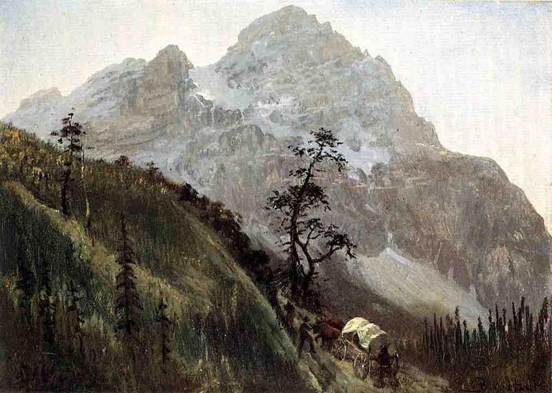 Albert Bierstadt Western_Trail_the_Rockies France oil painting art